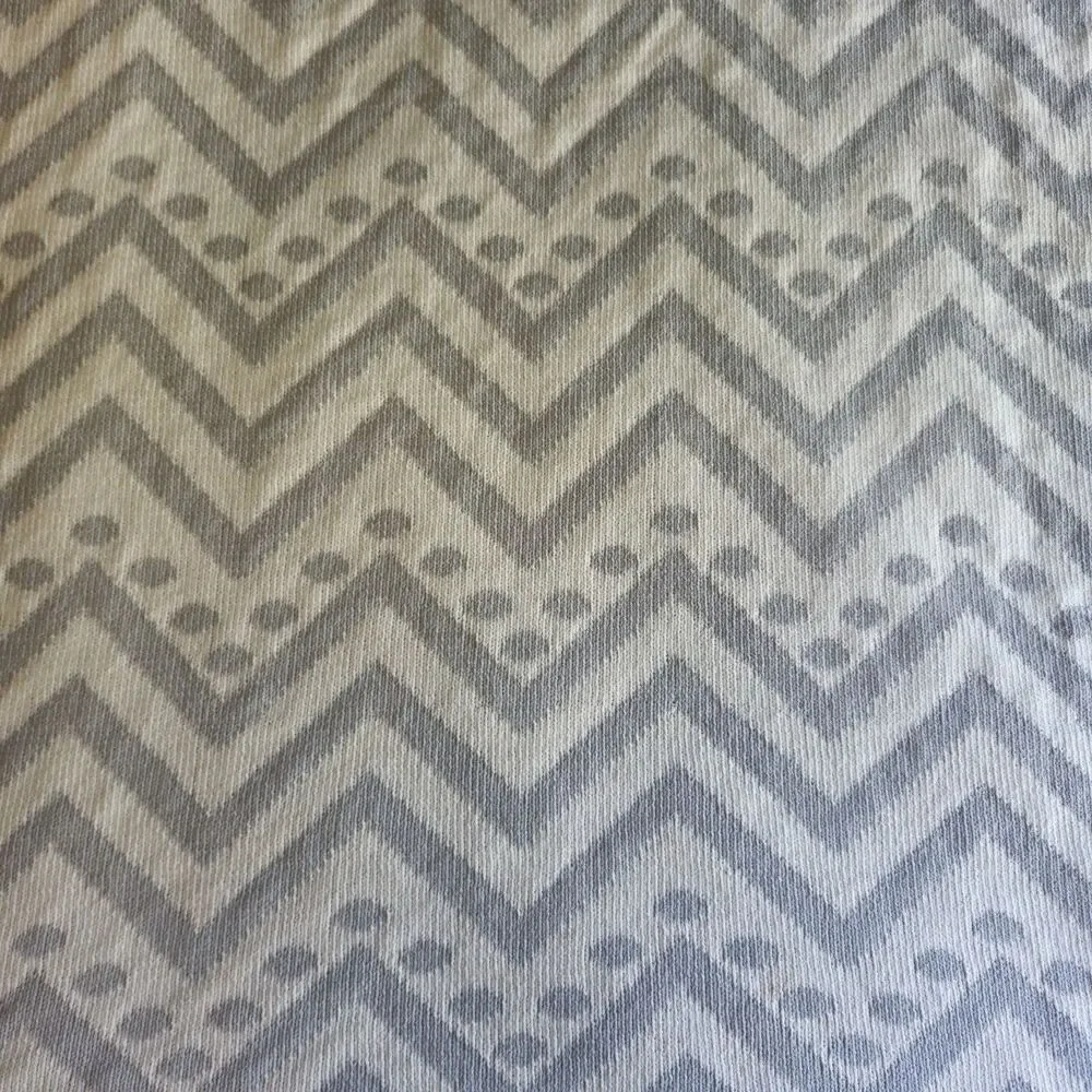 Harper‎ Canyon Gray White Baby Blanket Chenille Chevron Stripe Polka Dot 30'x38'